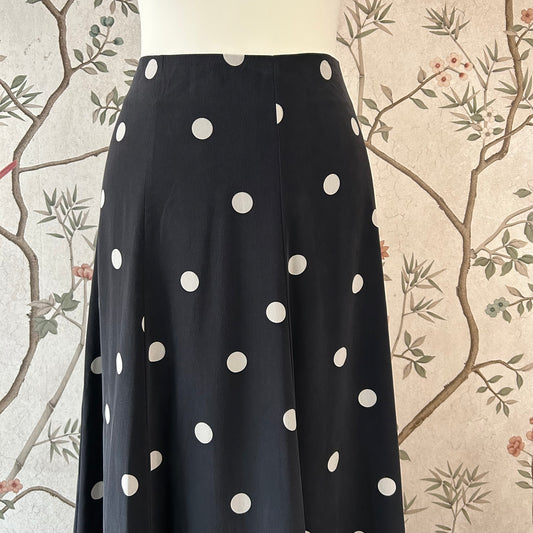 Sézane Polka Dot Silk Maxi Skirt - Uk 14 - With Tags
