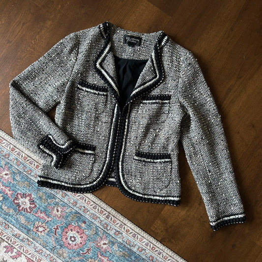 St. John Couture Tweed Jacket With Silk Lining - US 10 (UK 14)
