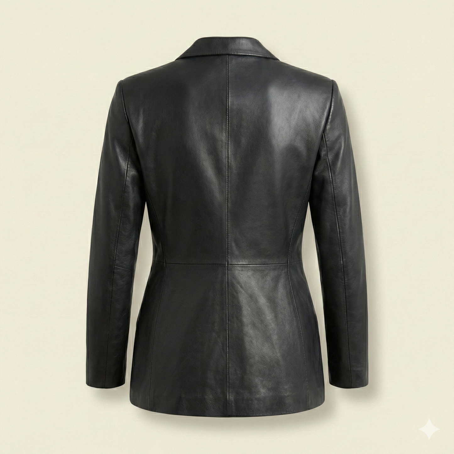 Vintage Armani Collezioni Dark Grey Leather Blazer - IT 42 (UK 10)