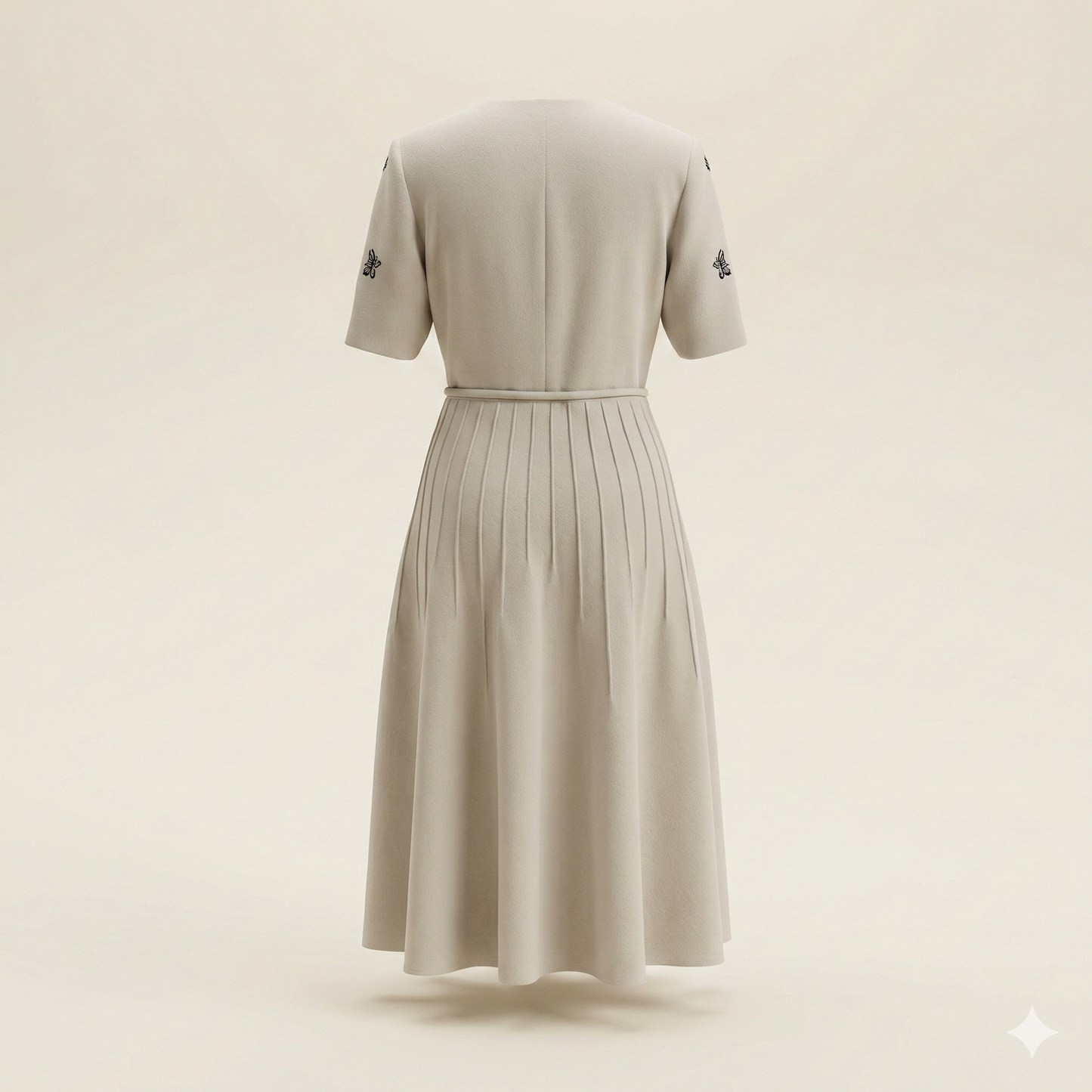 Bottega Veneta Butterfly-Embroidered Crepe Midi Dress - IT 44 (UK 10 12)