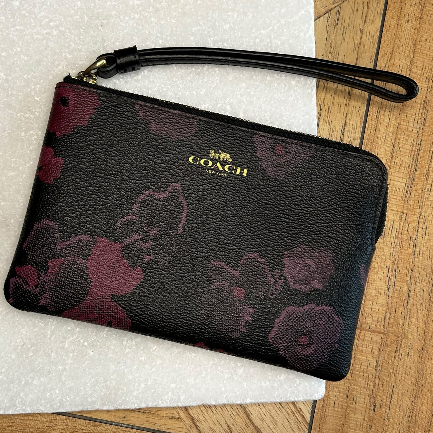 Coach Pebbled Leather, Floral Design Purse