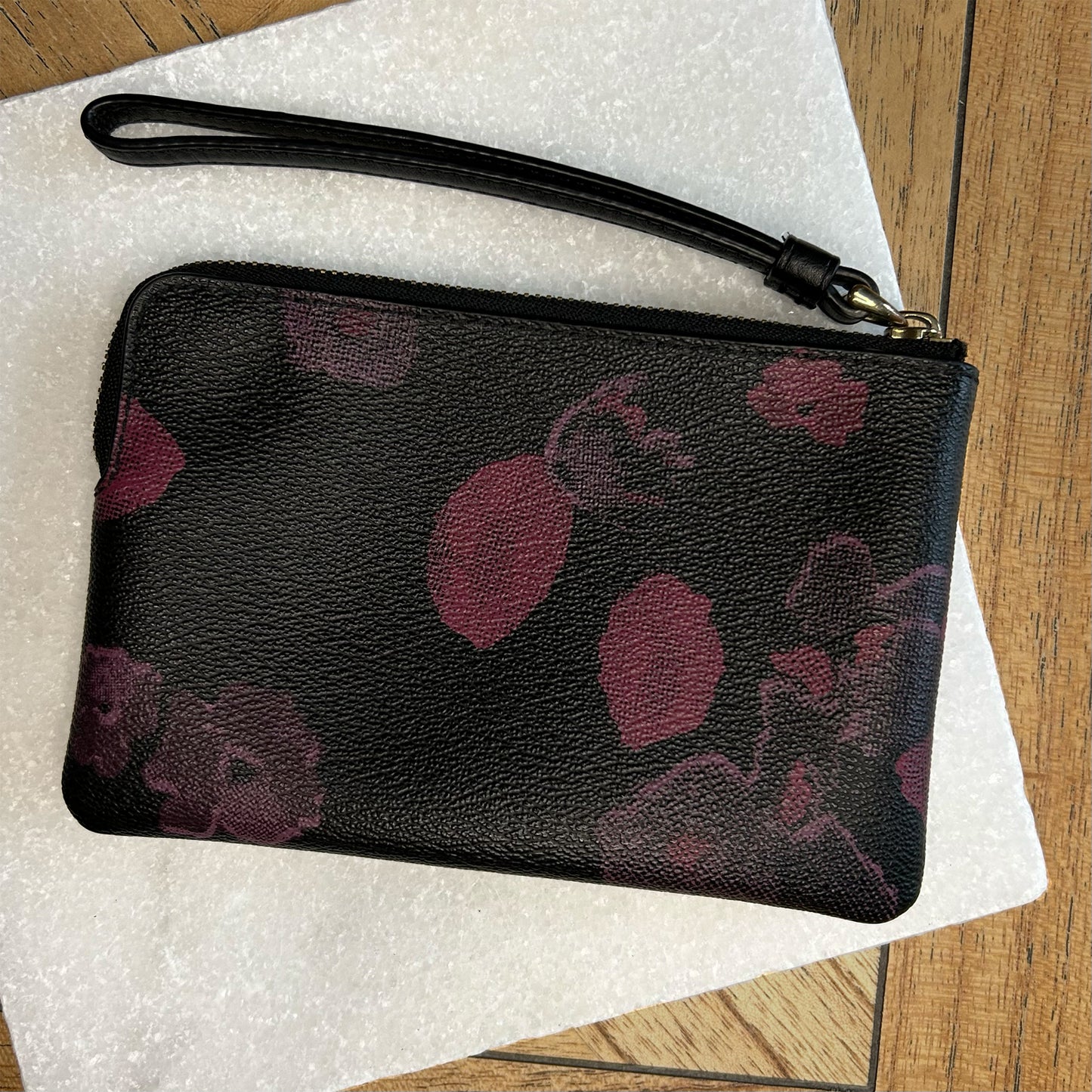 Coach Pebbled Leather, Floral Design Purse