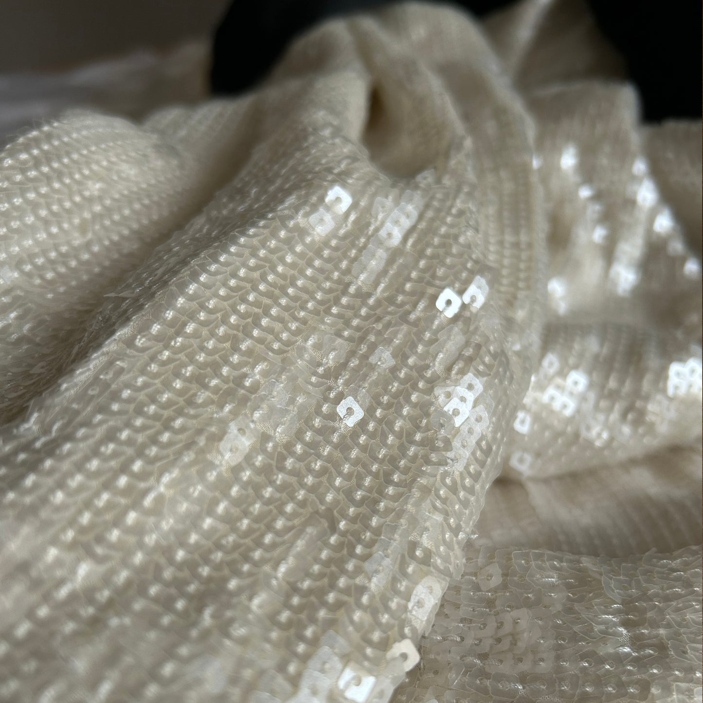 Diane von Furstenberg Ivory Translucent Sequin Maxi Wrap Style Gown - US 8 (UK 12)