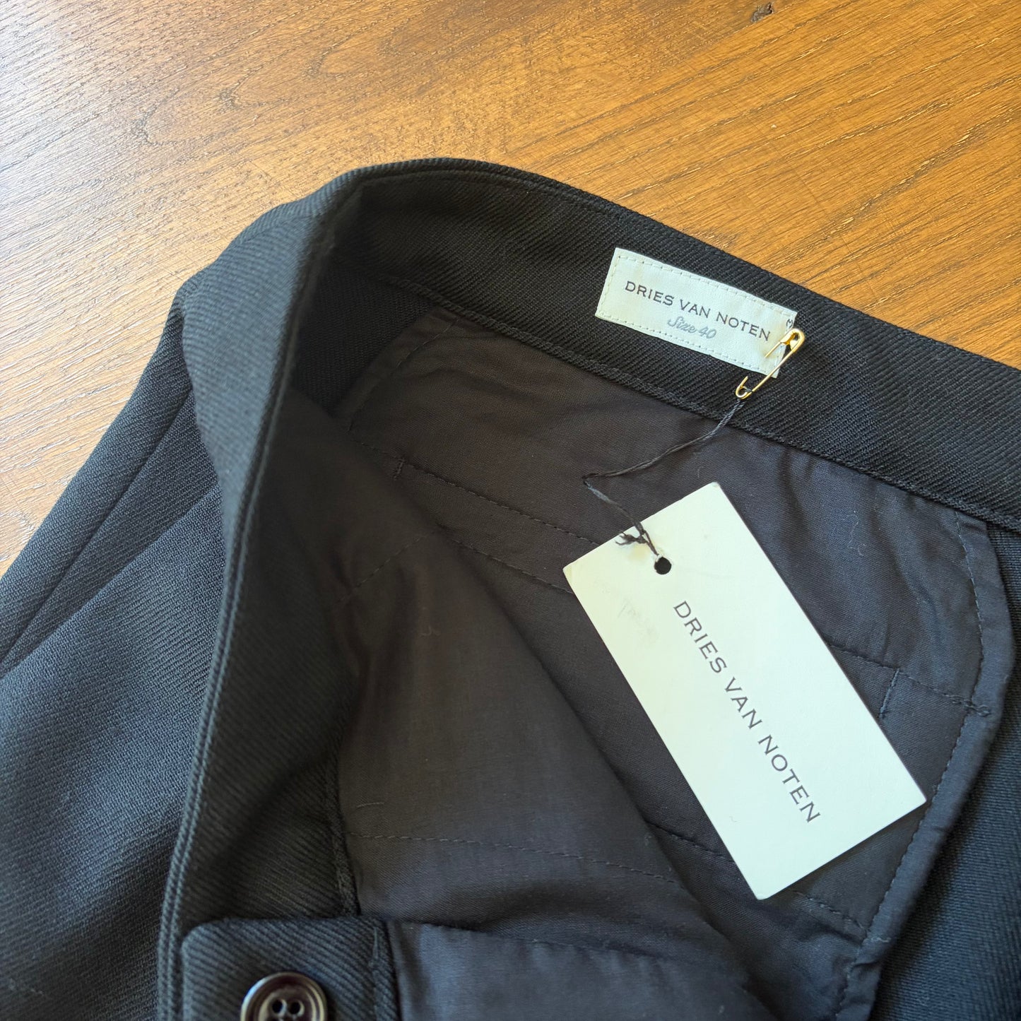 Dries Van Noten Black, Tailored Wool Trousers - UK 40 / UK 12 - Past Season