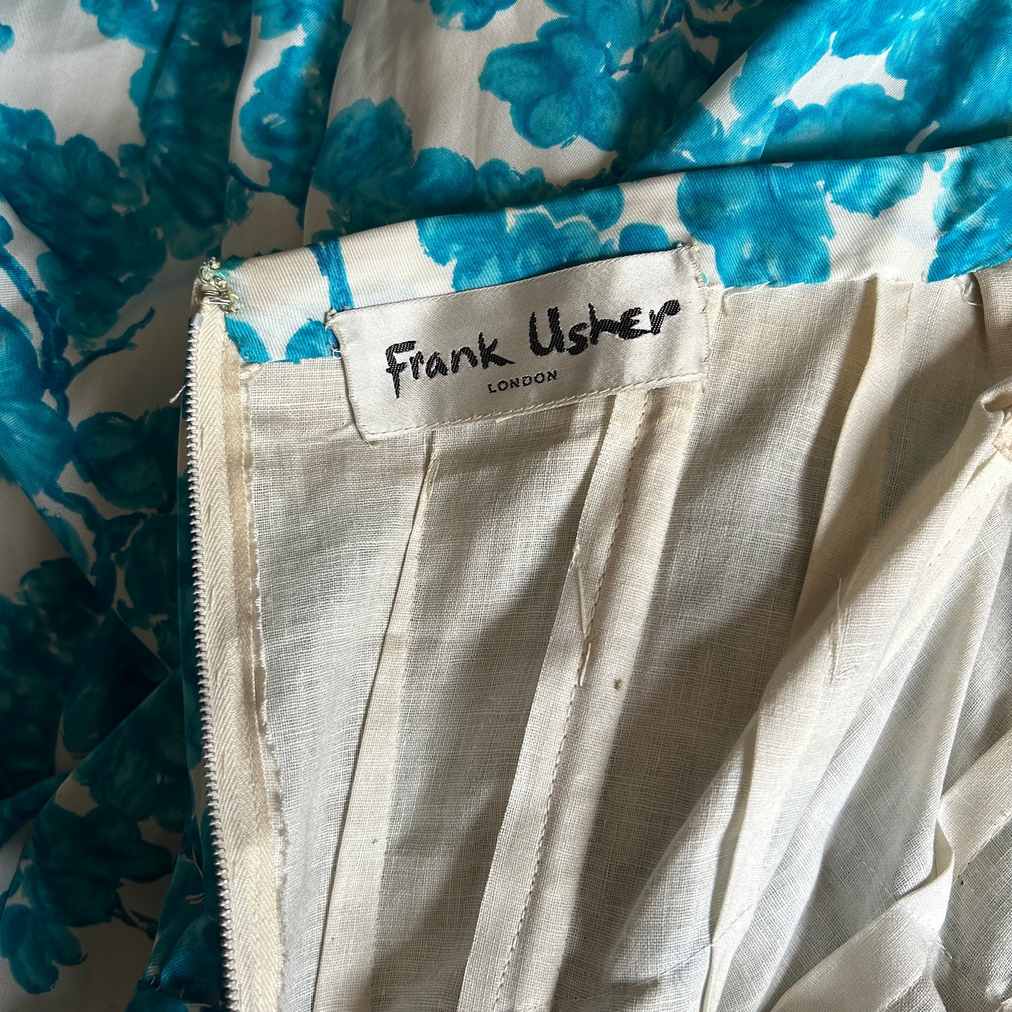 1950s Vintage Frank Usher Floral Patterned Ballgown - UK 10