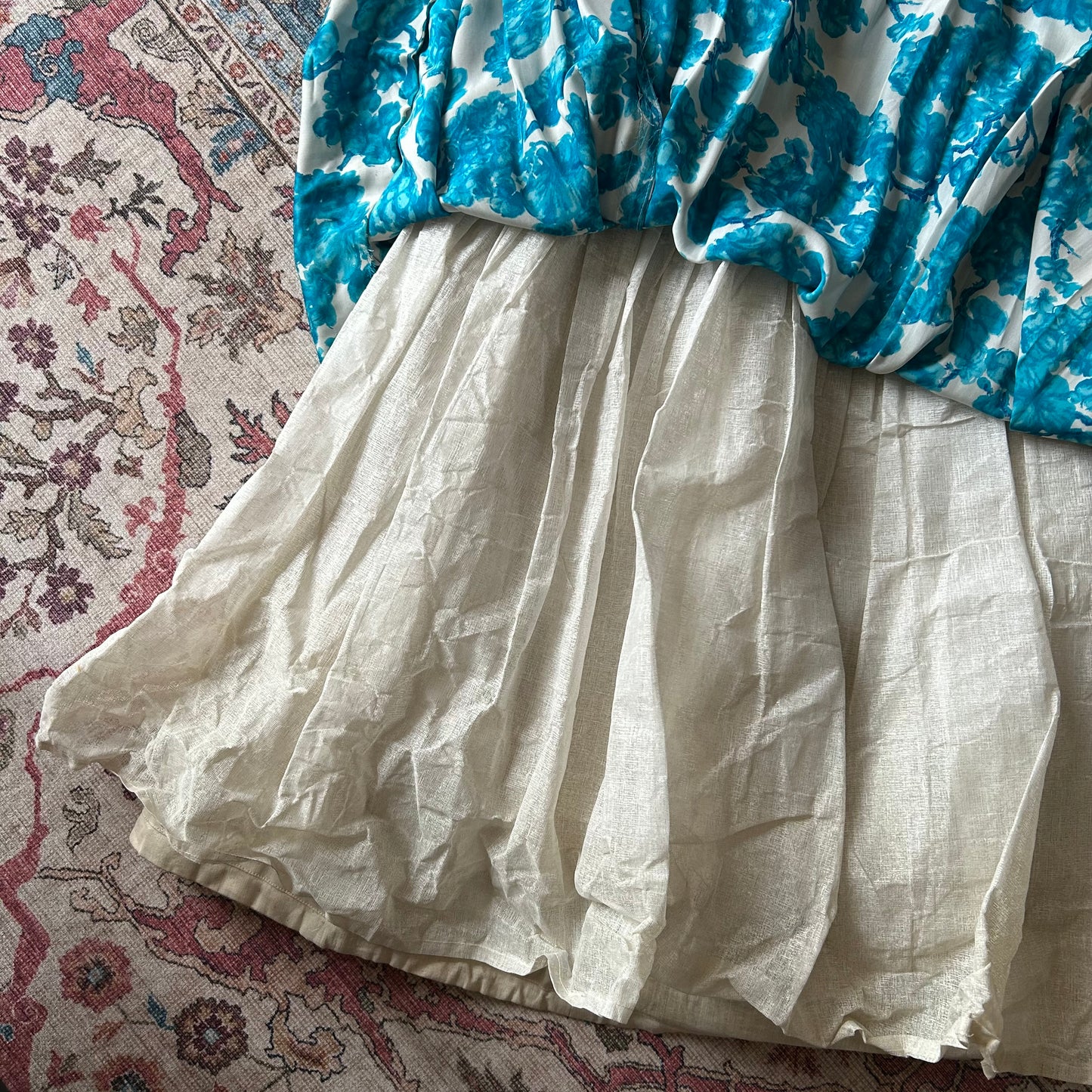 1950s Vintage Frank Usher Floral Patterned Ballgown - UK 10