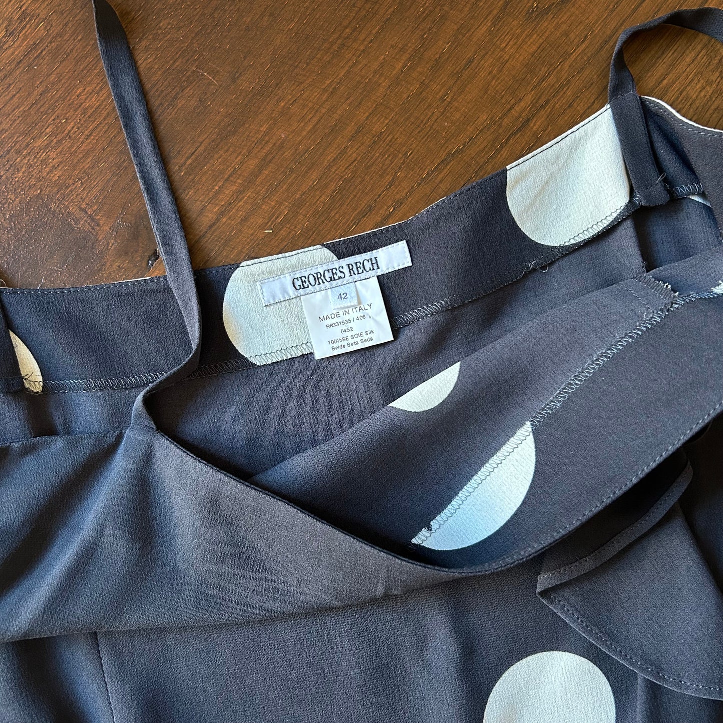 Georges Rech Vintage Silk Polka Dot Dress - IT 42 (UK 10)