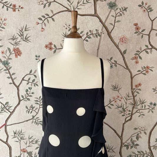 Georges Rech Vintage Silk Polka Dot Dress - IT 42 (UK 10)