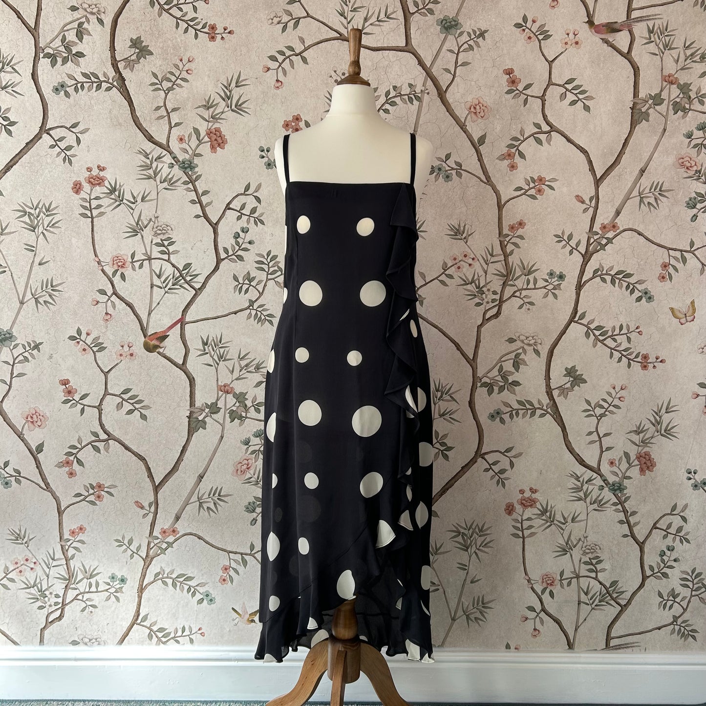 Georges Rech Vintage Silk Polka Dot Dress - IT 42 (UK 10)