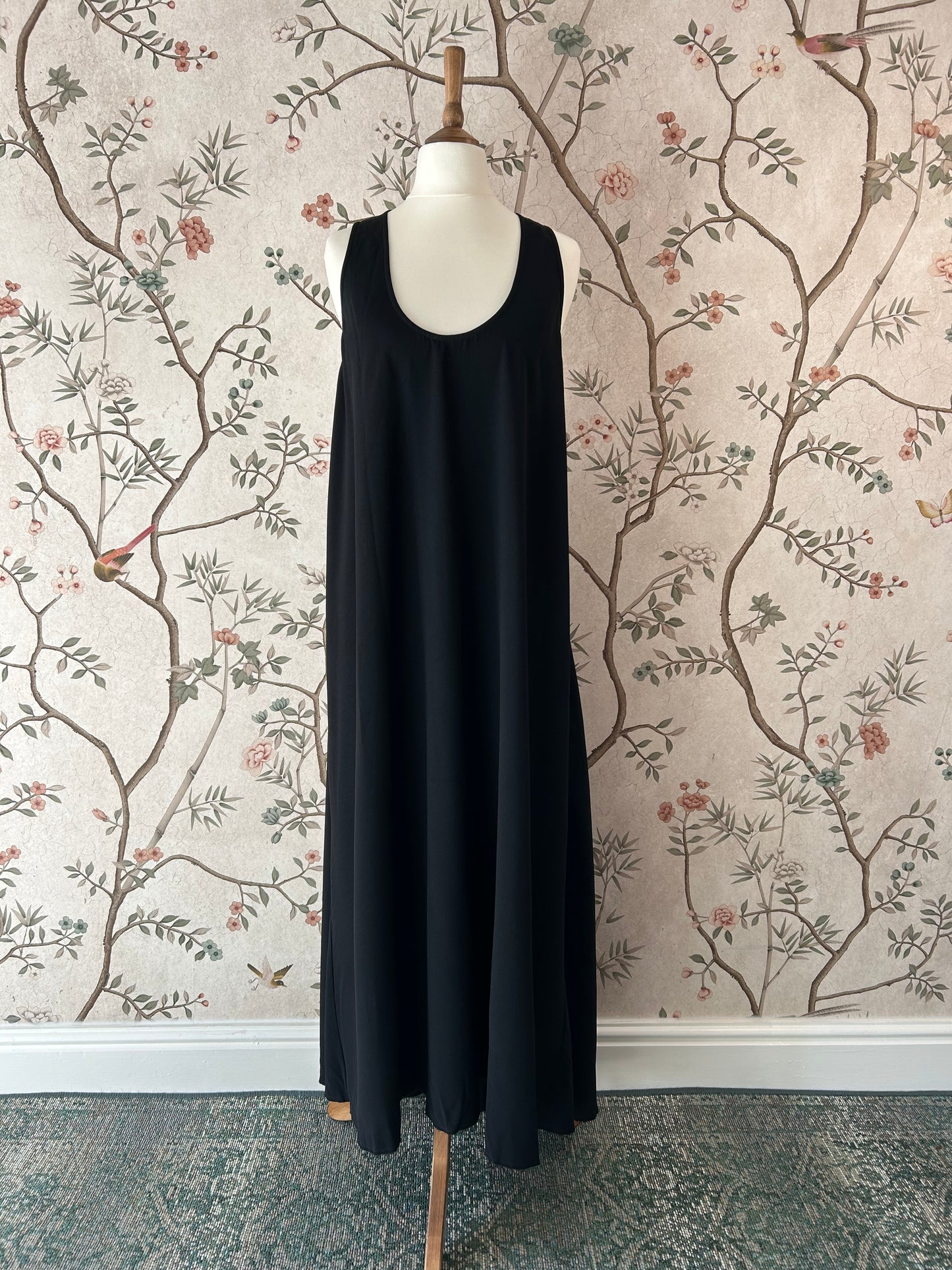 Helmut Lang Black Fluid Maxi Dress - Medium (Uk 10 - 12)