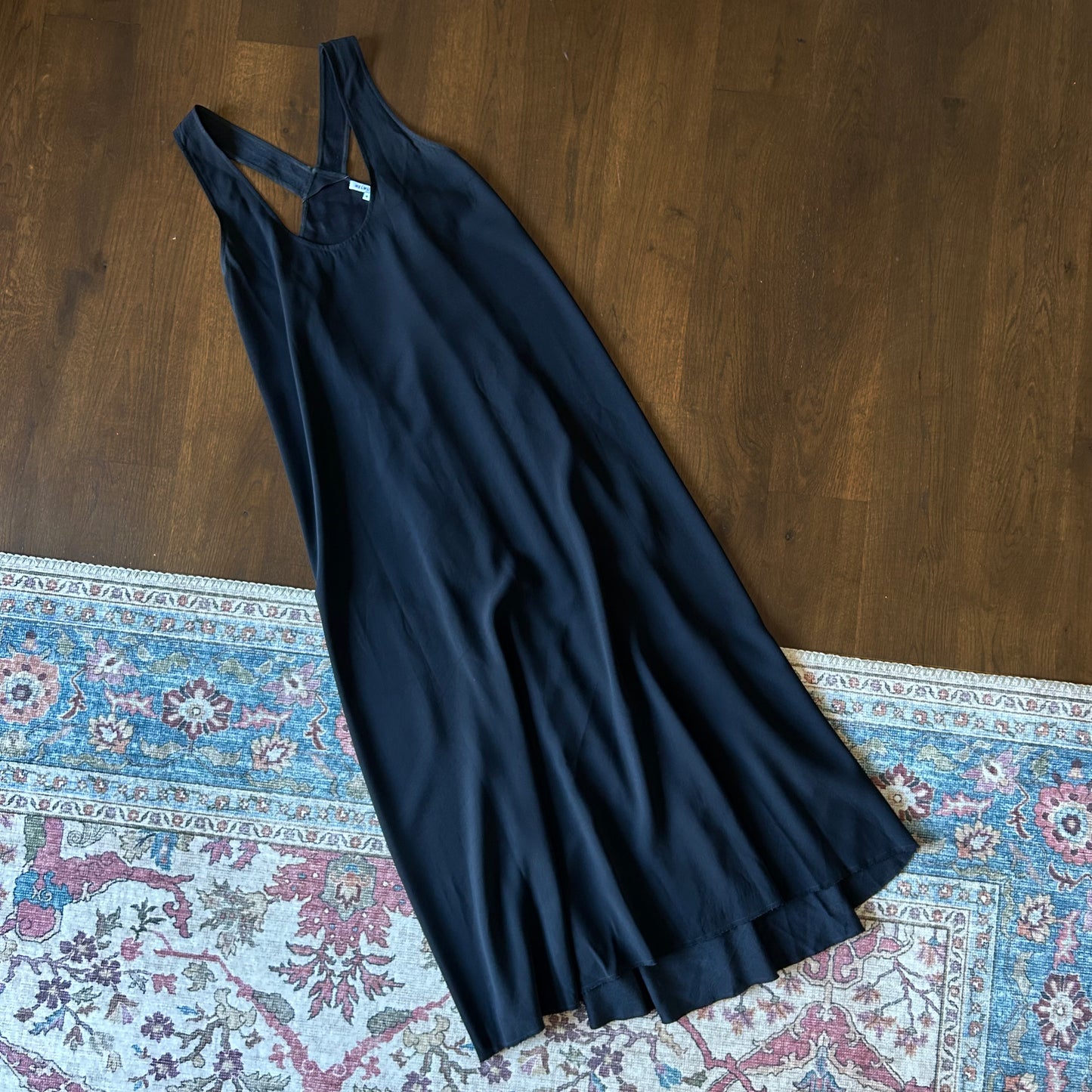 Helmut Lang Black Fluid Maxi Dress - Medium (Uk 10 - 12)