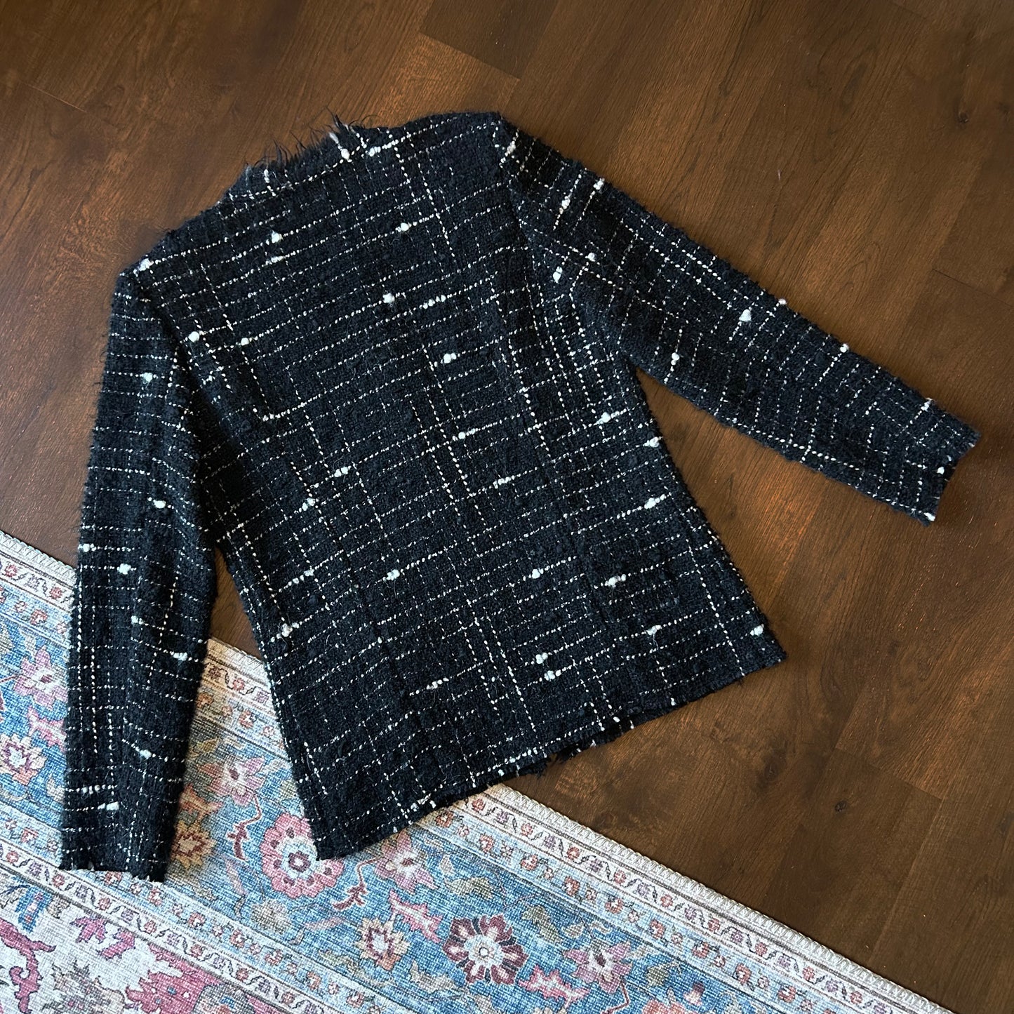 IRO Black Boucle Tweed Jacket - FR 40 (UK 10 12)