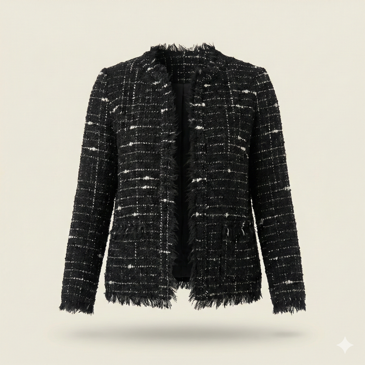 IRO Black Boucle Tweed Jacket - FR 40 (UK 10 12)