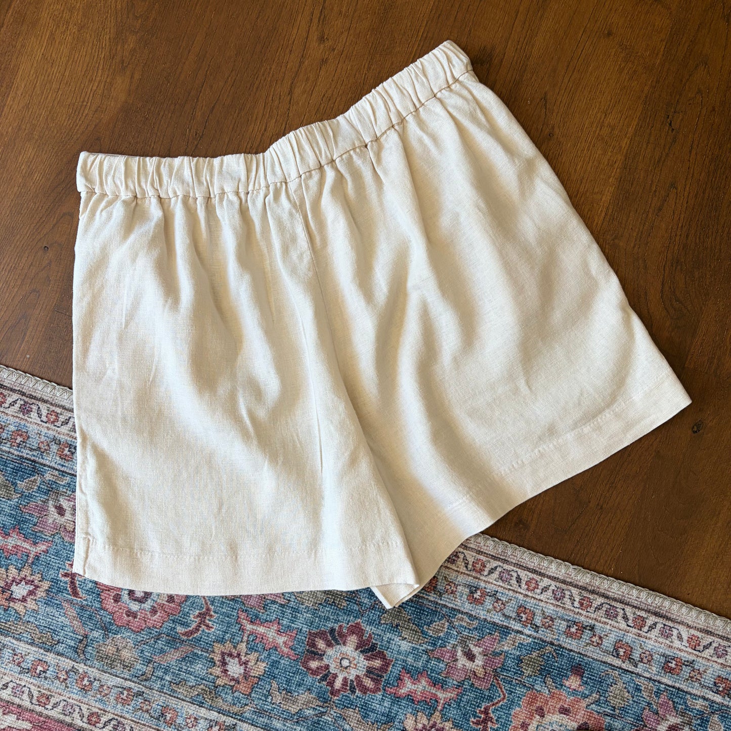 J.Crew Linen Blend Cream Tailored Shorts - US 10 / UK 14