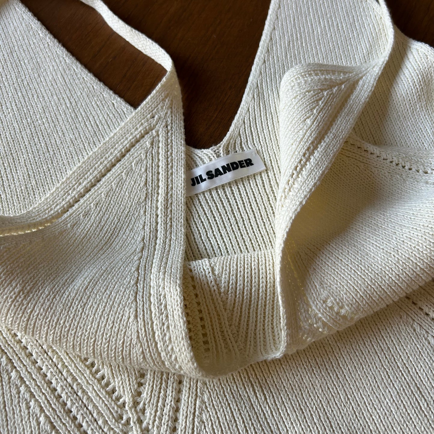 Jil Sander Cream Knitted Camisole Top - DE 38 (UK 12)