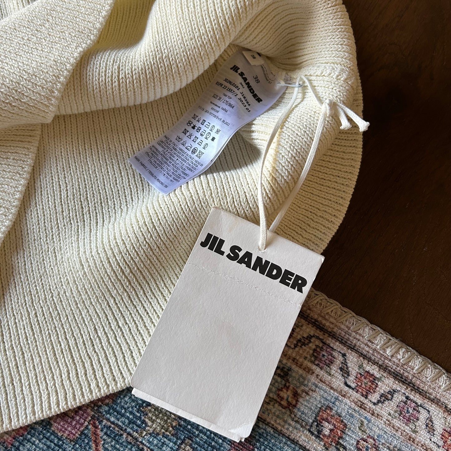 Jil Sander Cream Knitted Camisole Top - DE 38 (UK 12)