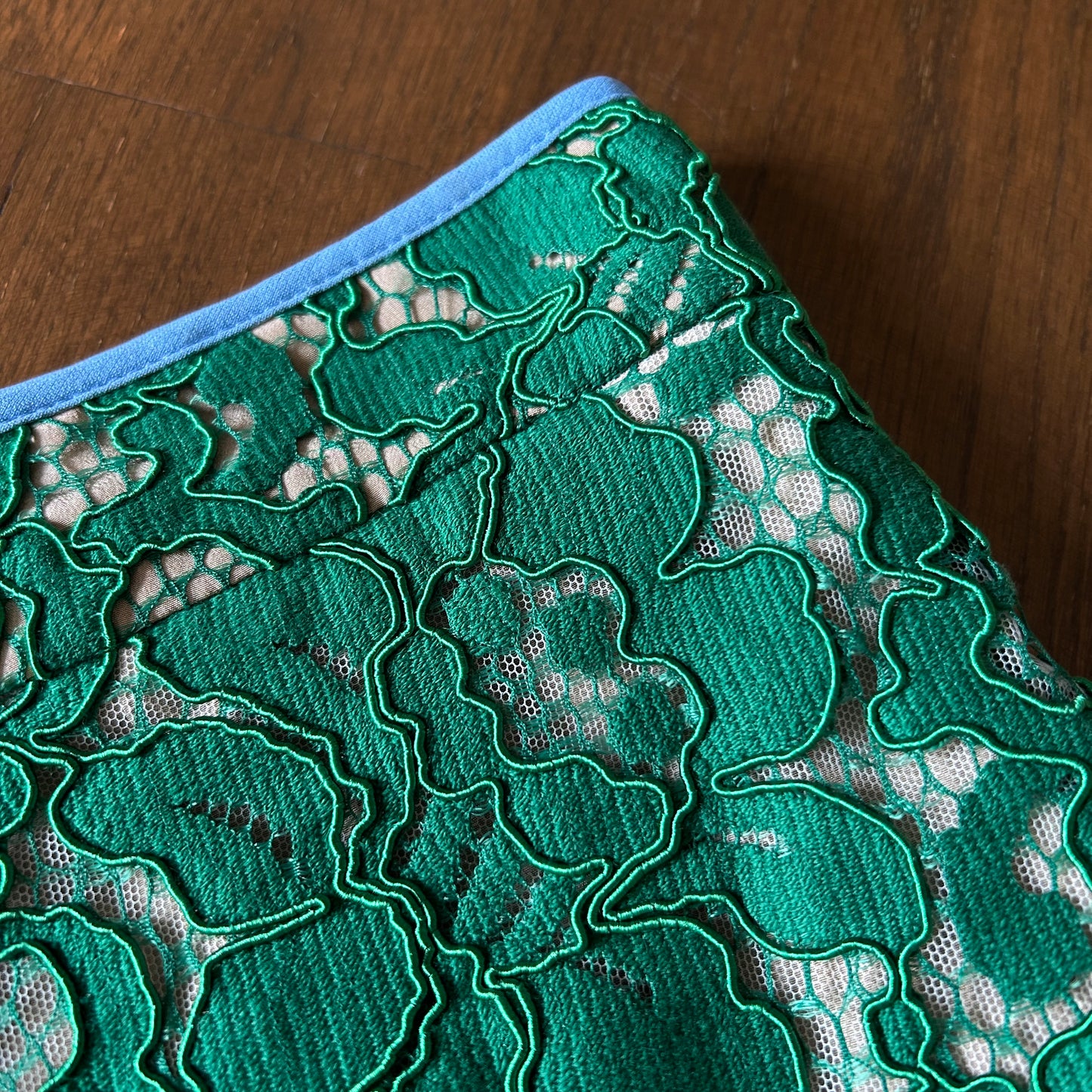 MSGM Green Corded Lace Mini Skirt - IT 44 (UK 12)