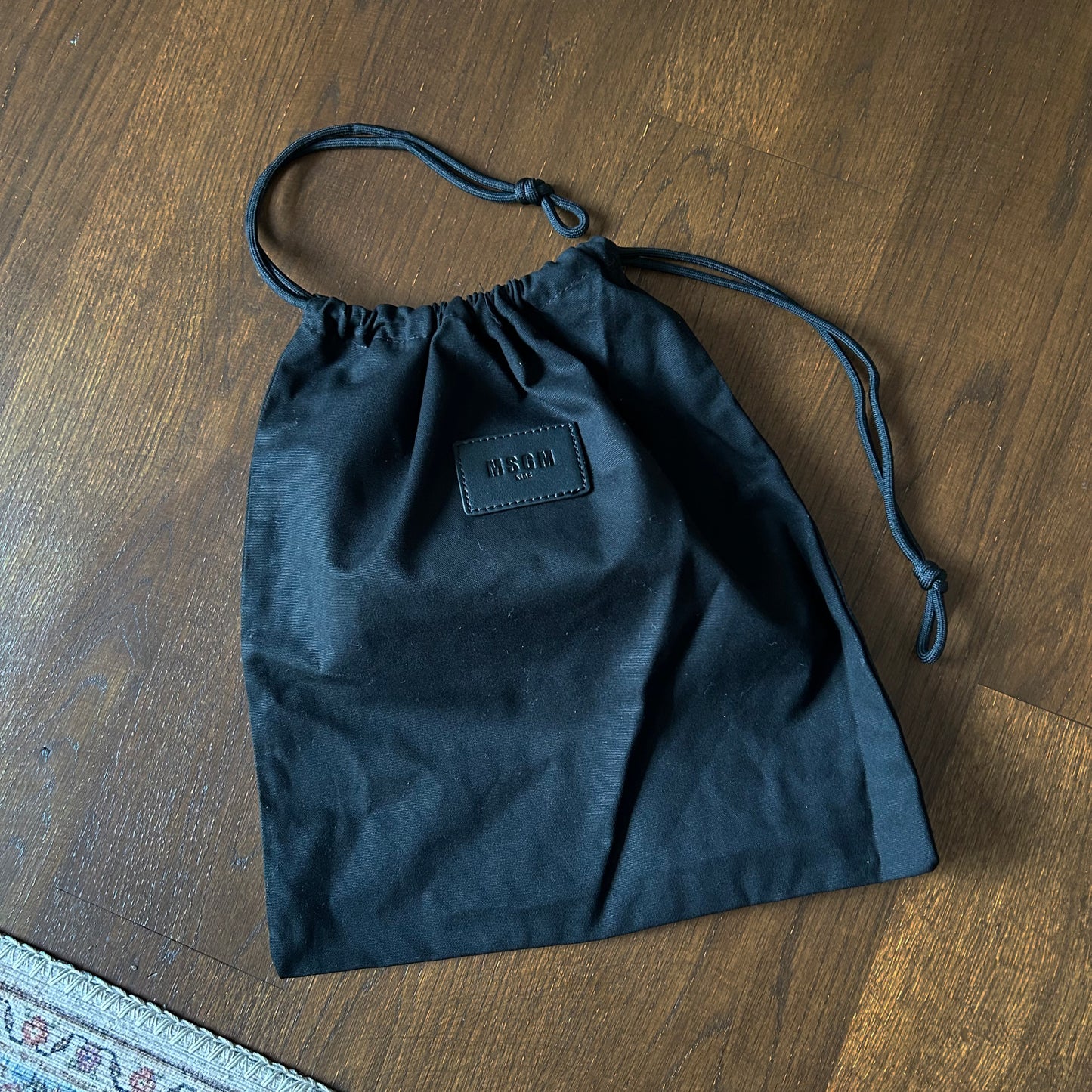MSGM Black Raffia Tote Bag With Internal Pouch - With Tags
