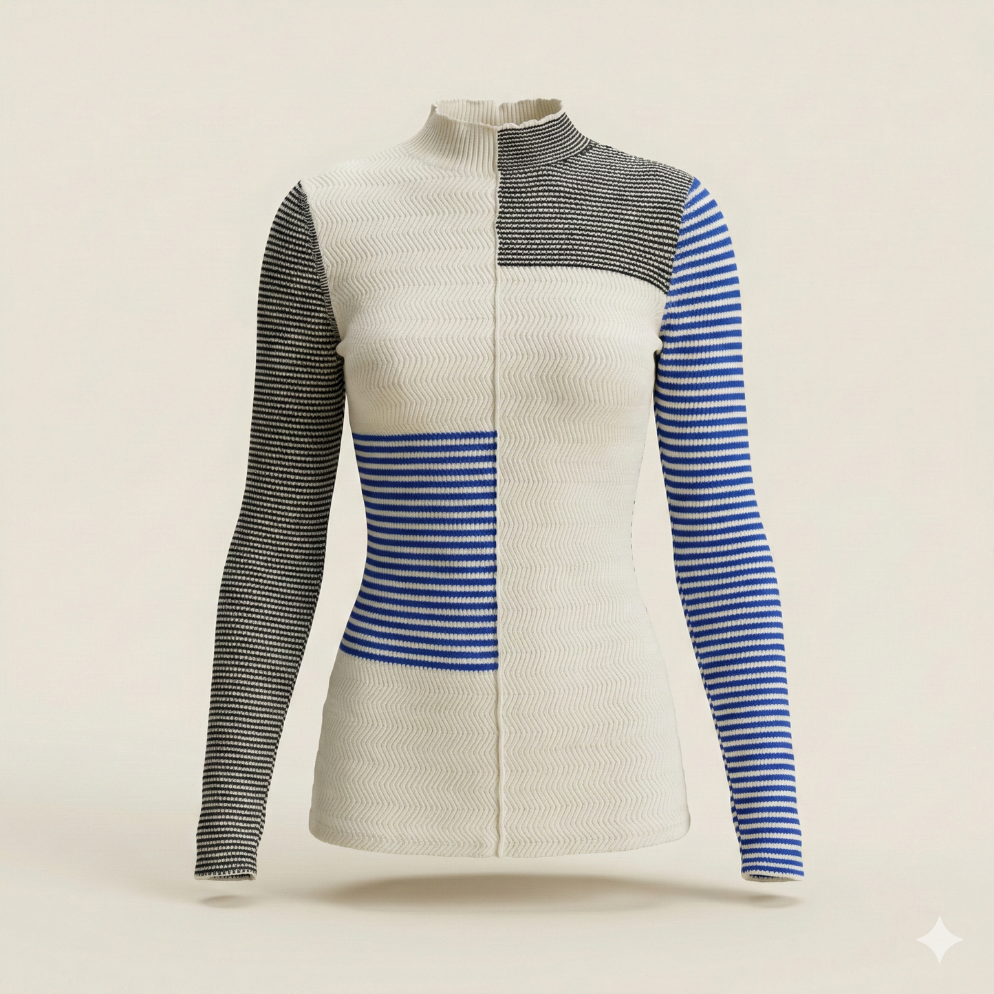 By Malene Birger Patchwork Fine Knit Jumper - Small (UK 8)
