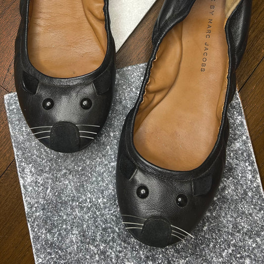 Marc By Marc Jacobs Leather Mouse Ballerina Flats - EU 37.5 (UK 4.5)