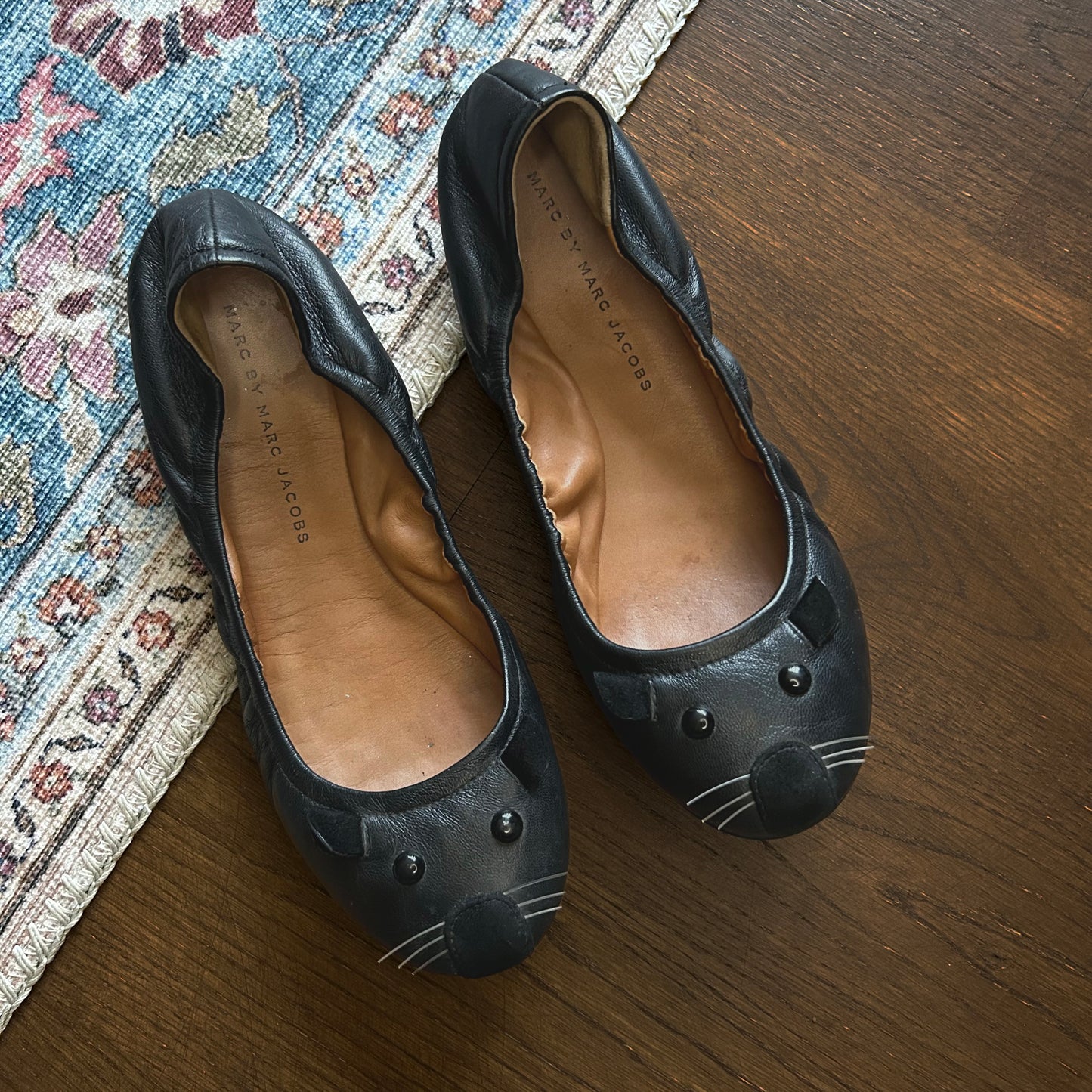 Marc By Marc Jacobs Leather Mouse Ballerina Flats - EU 37.5 (UK 4.5)