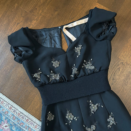 No.21 Black Embellished Cocktail Dress - IT 42 (UK 6-8)