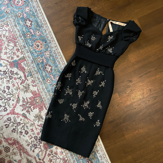 No.21 Black Embellished Cocktail Dress - IT 42 (UK 6-8)