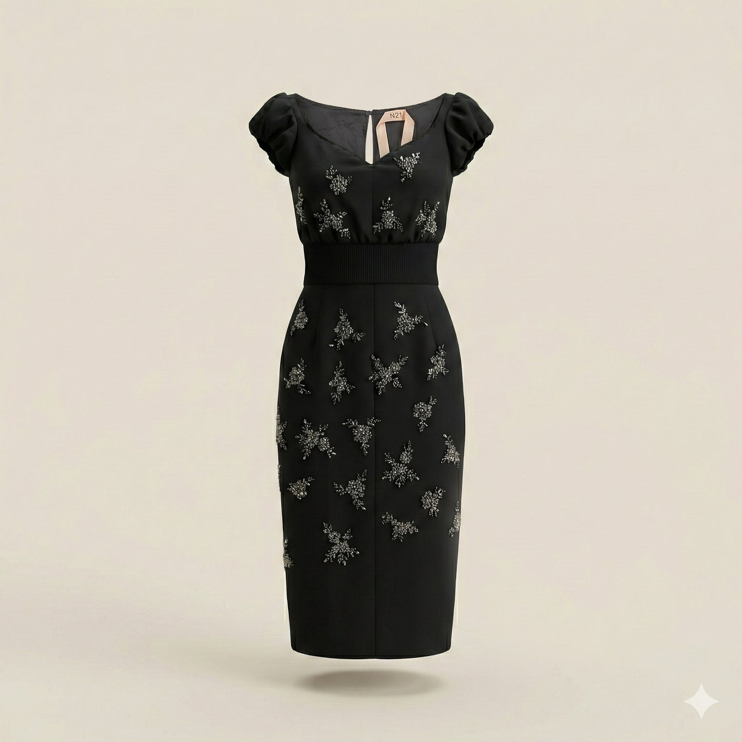 No.21 Black Embellished Cocktail Dress - IT 42 (UK 6-8)