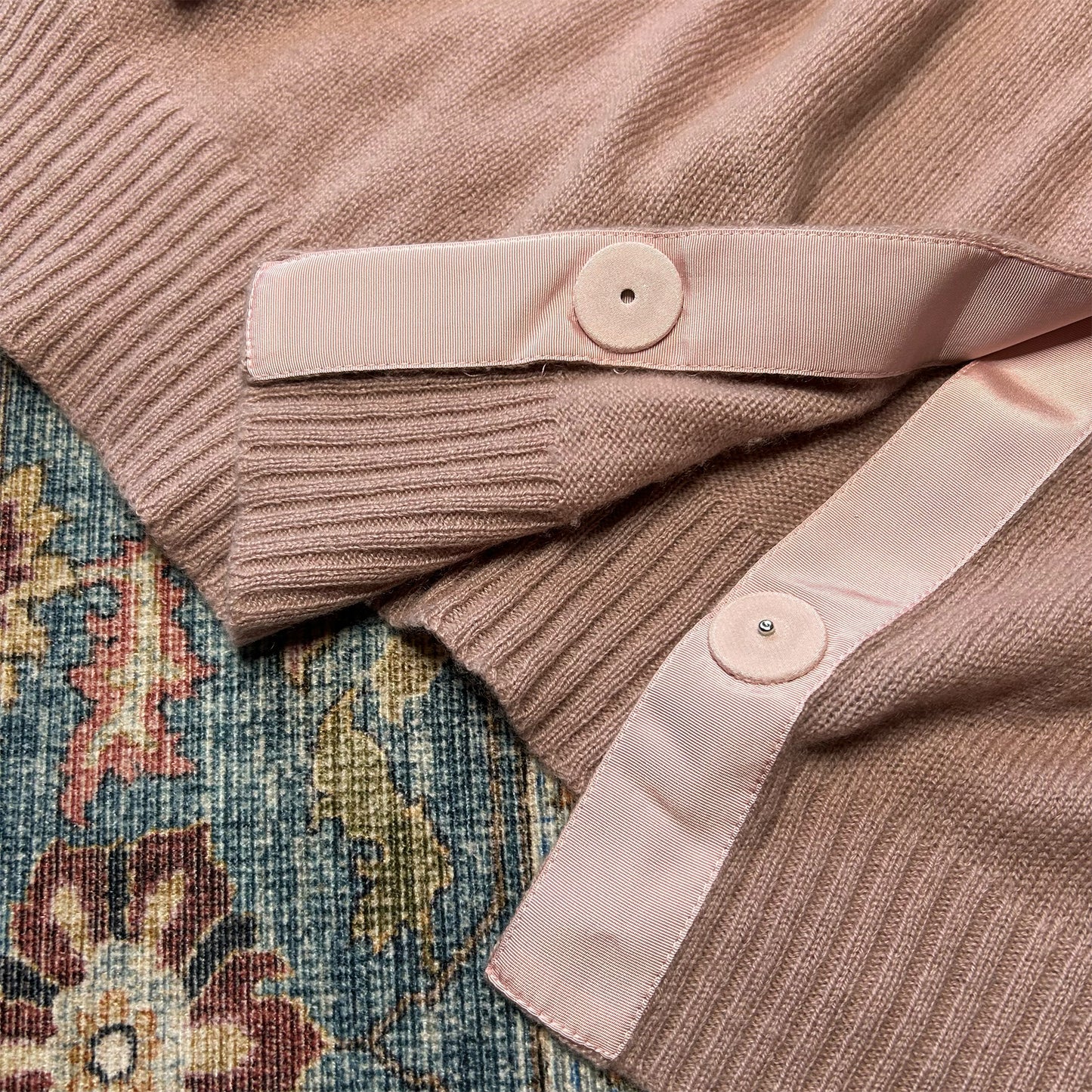 Prada Dusky Pink Cashmere Lightweight Jumper - Size 42 (UK 10)