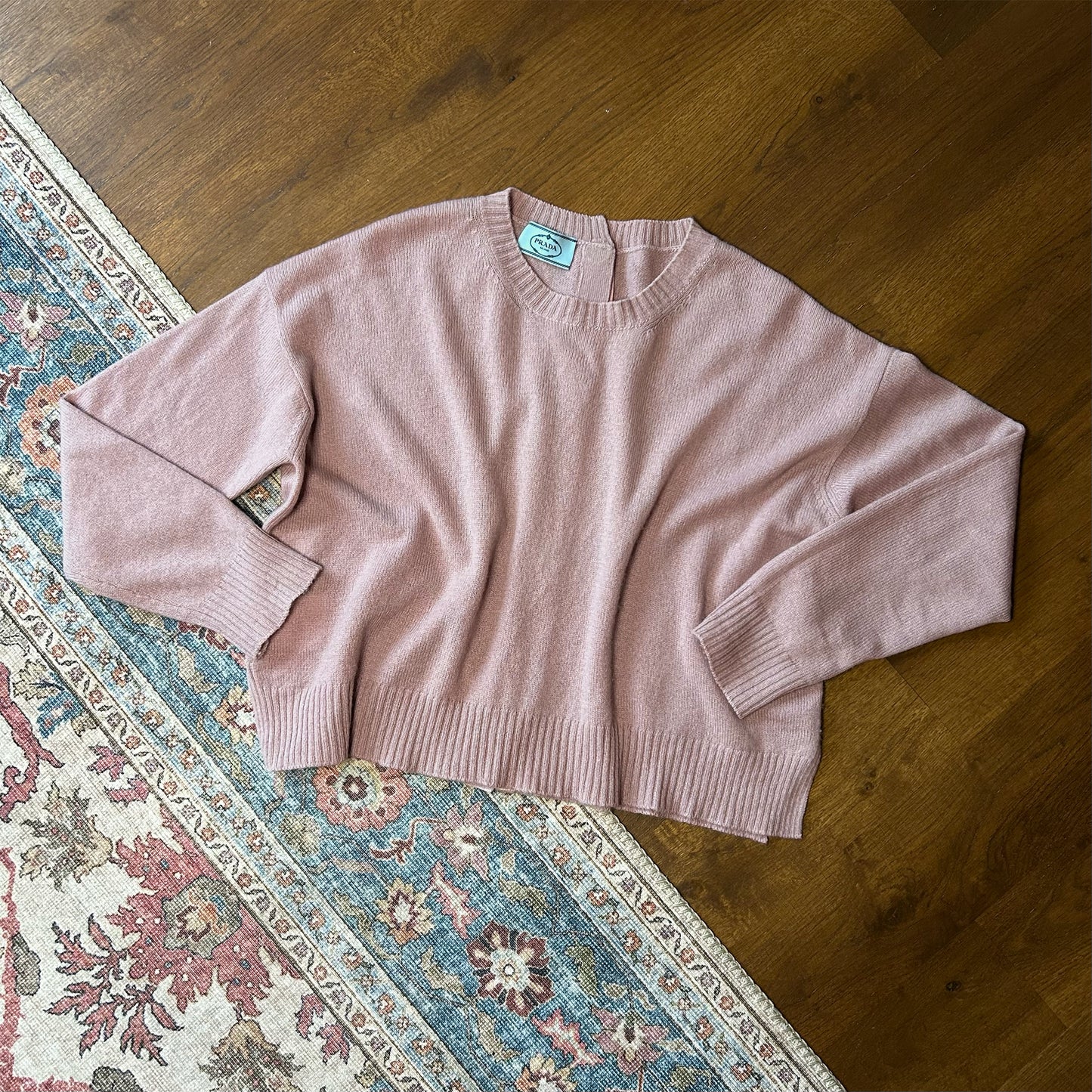 Prada Dusky Pink Cashmere Lightweight Jumper - Size 42 (UK 10)