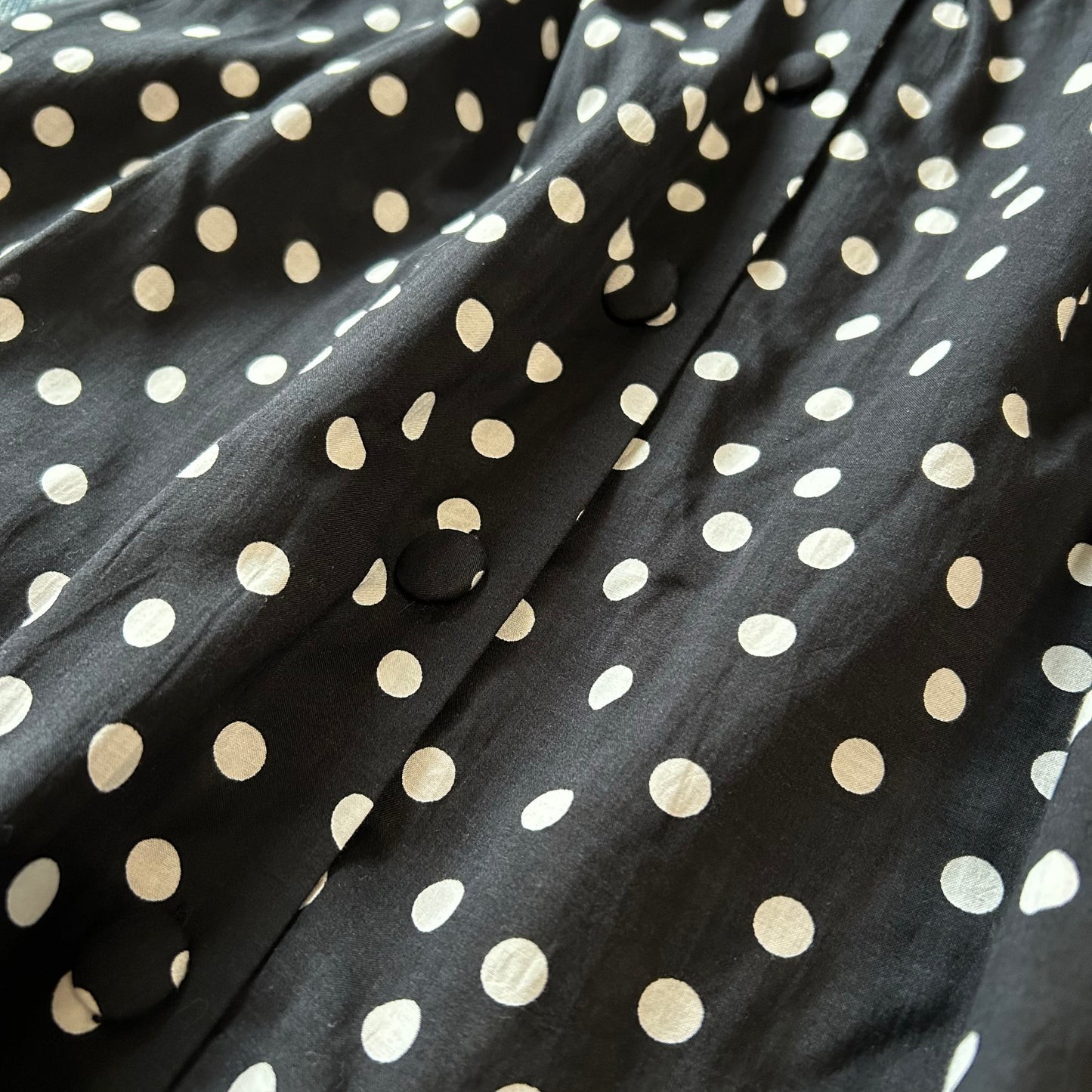 Rixo Black and White Polka Dot Cotton Maxi Dress - Small (UK 10)