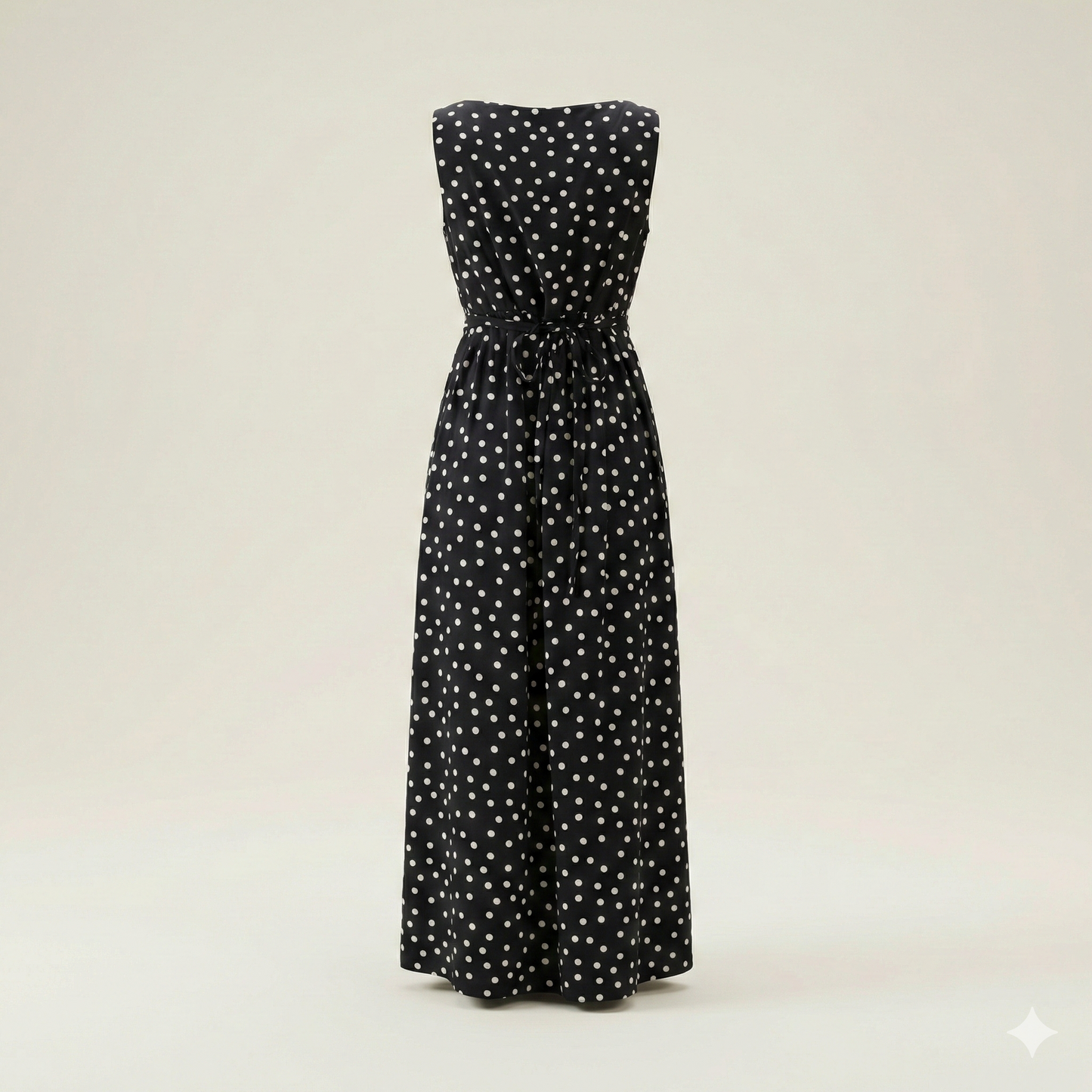 Rixo Black and White Polka Dot Cotton Maxi Dress - Small (UK 10)