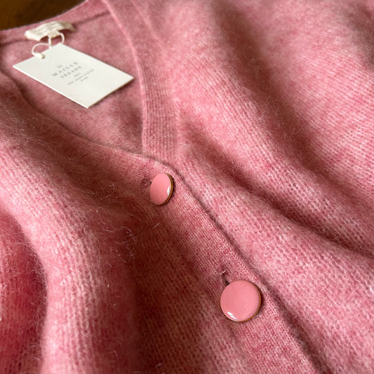 Sèzane Mohair Blend Cardigan in Rose - Medium (Uk 10 12) - With Tags