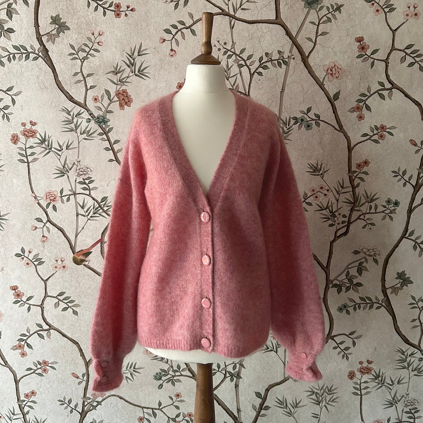 Sèzane Mohair Blend Cardigan in Rose - Medium (Uk 10 12) - With Tags