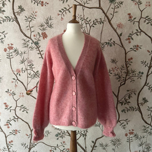 Sèzane Mohair Blend Cardigan in Rose - Medium (Uk 10 12) - With Tags