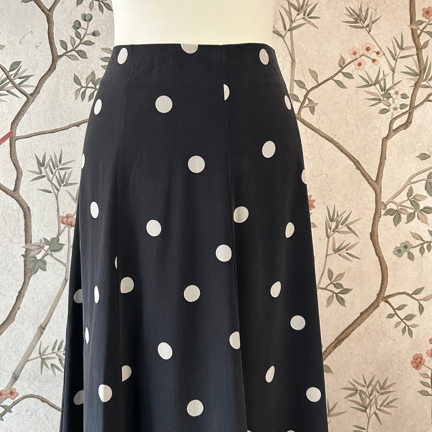 Sézane Polka Dot Silk Maxi Skirt - Uk 14 - With Tags