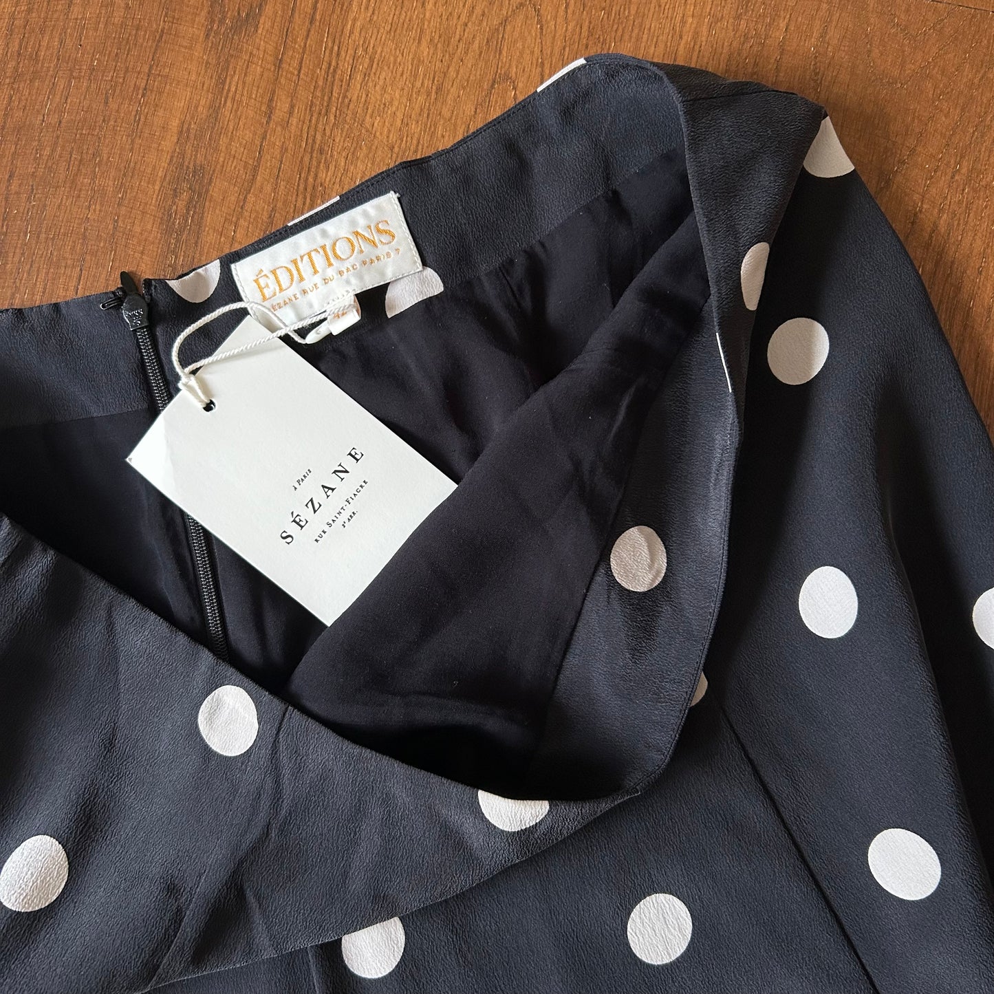 Sézane Polka Dot Silk Maxi Skirt - Uk 14 - With Tags