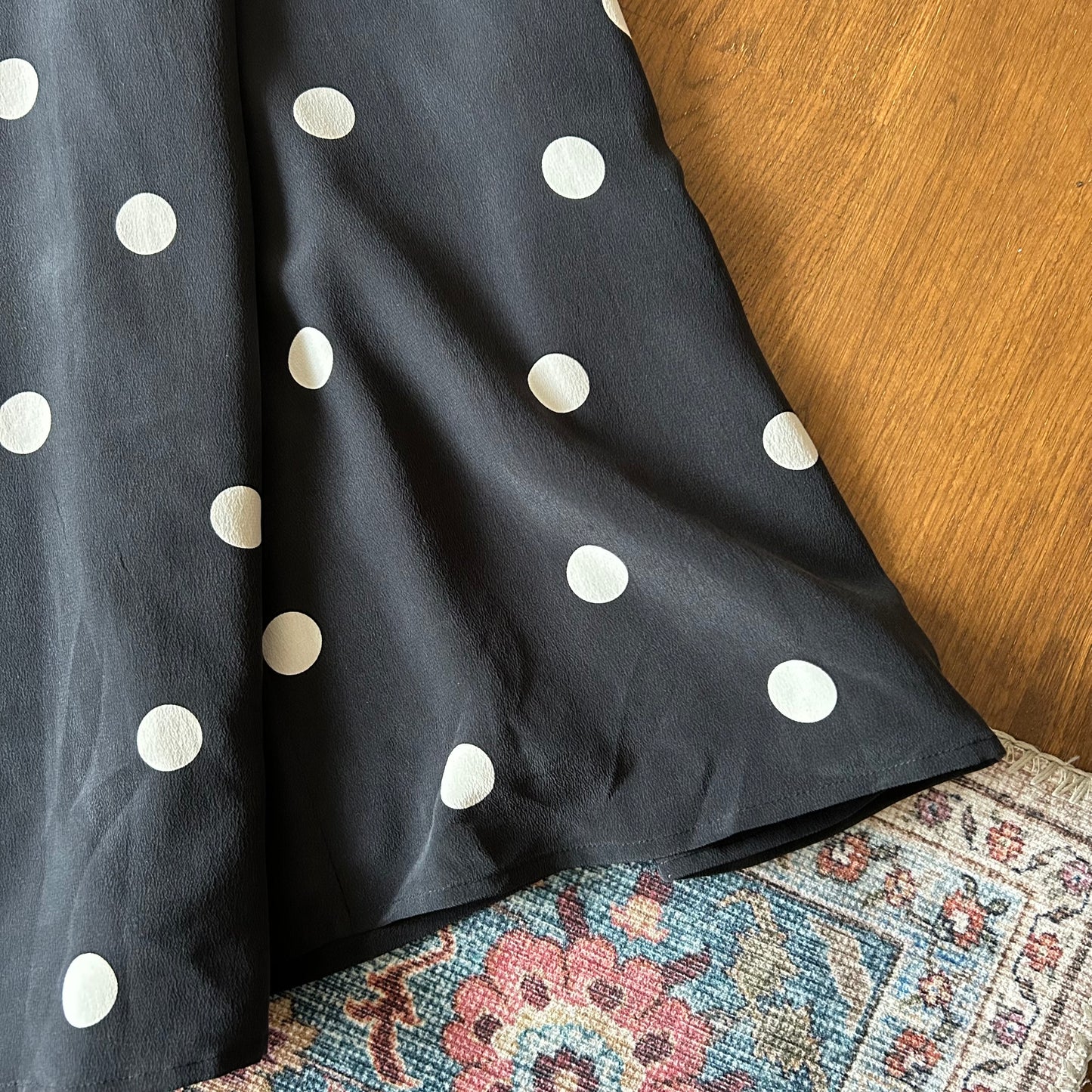 Sézane Polka Dot Silk Maxi Skirt - Uk 14 - With Tags