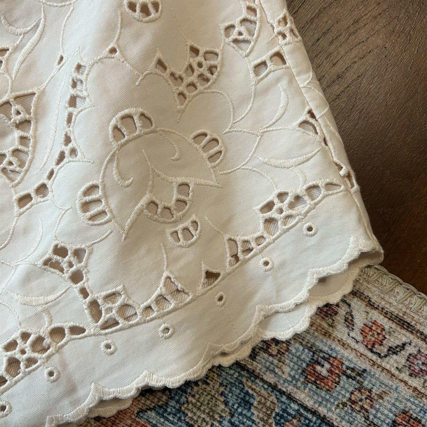 Stella McCartney Ecru Broderie Anglaise Dress - IT 40 (UK 8)