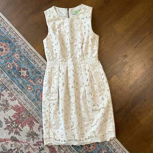 Stella McCartney Ecru Broderie Anglaise Dress - IT 40 (UK 8)