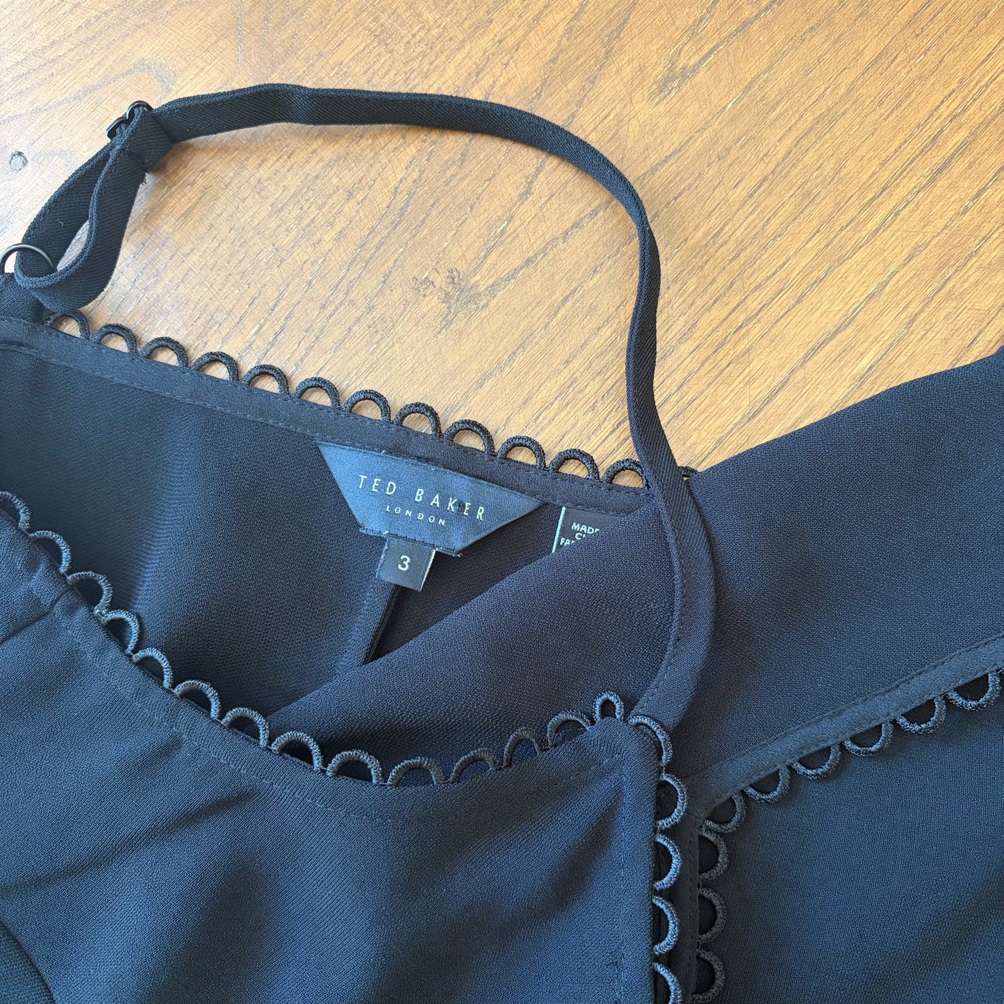 Ted Baker 'Andreno' Black Camisole - Size 3 / UK 8 10