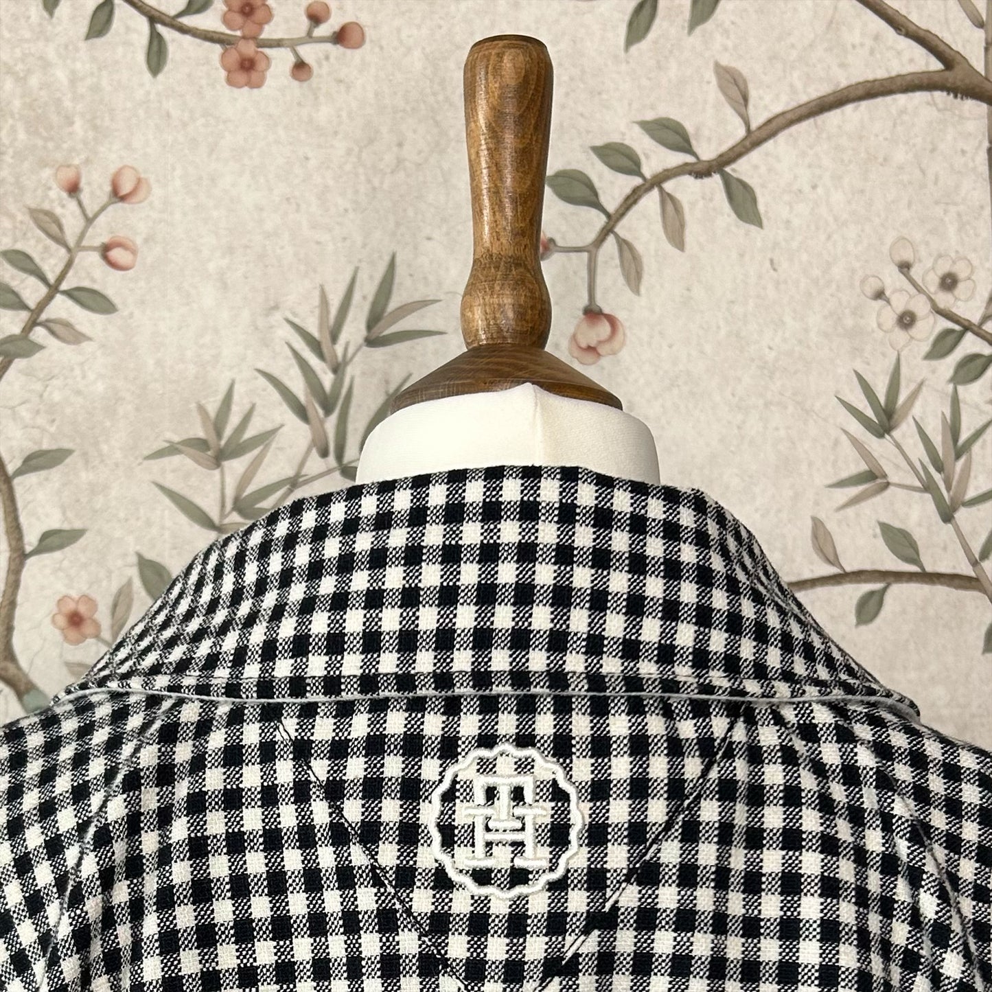 Tommy Hilfiger Textured Cotton Gingham Trench Coat - S/M (UK 8-12)