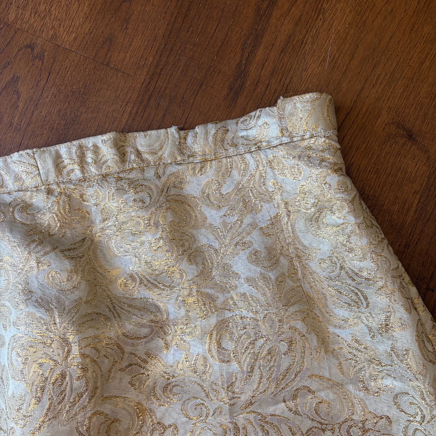 Mid-century Vintage Brocade Formal Embellished Evening Skirt - 30 Inch Waist / UK 10