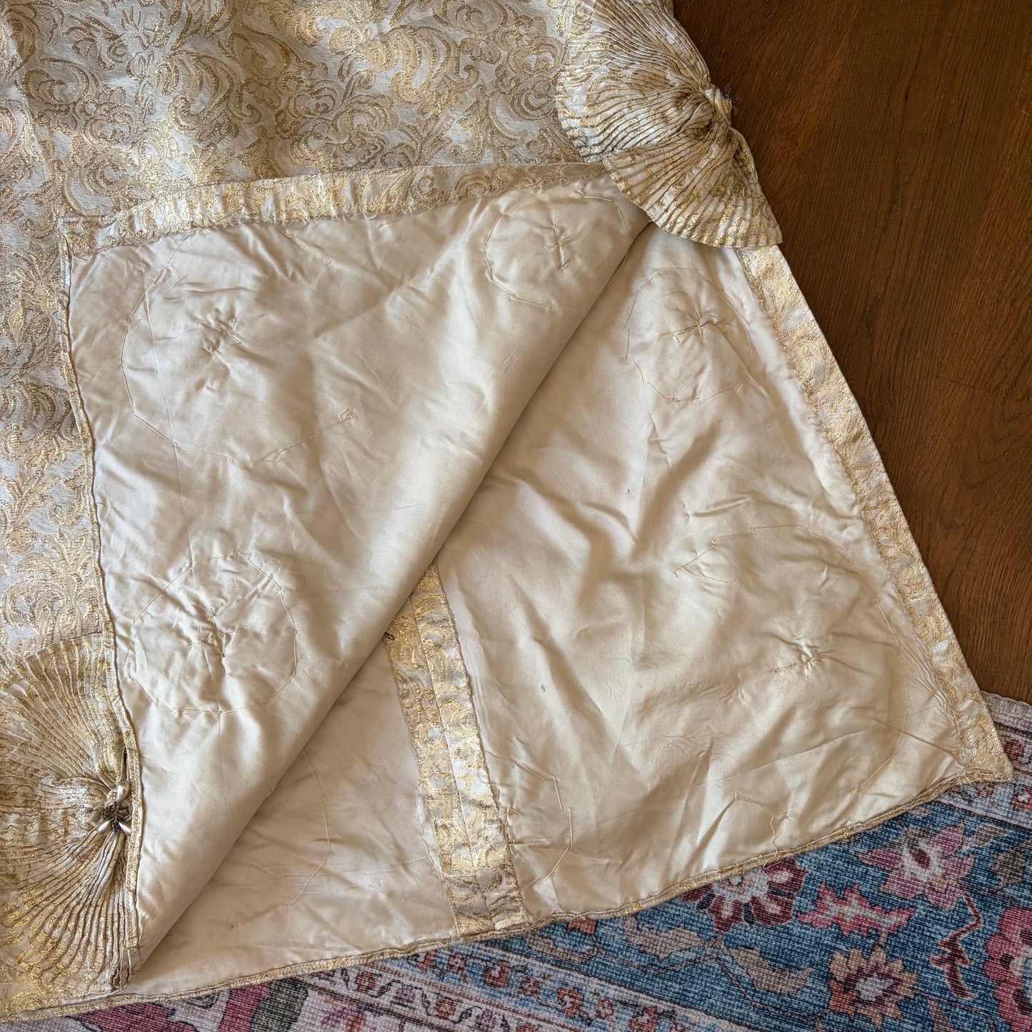 Mid-century Vintage Brocade Formal Embellished Evening Skirt - 30 Inch Waist / UK 10