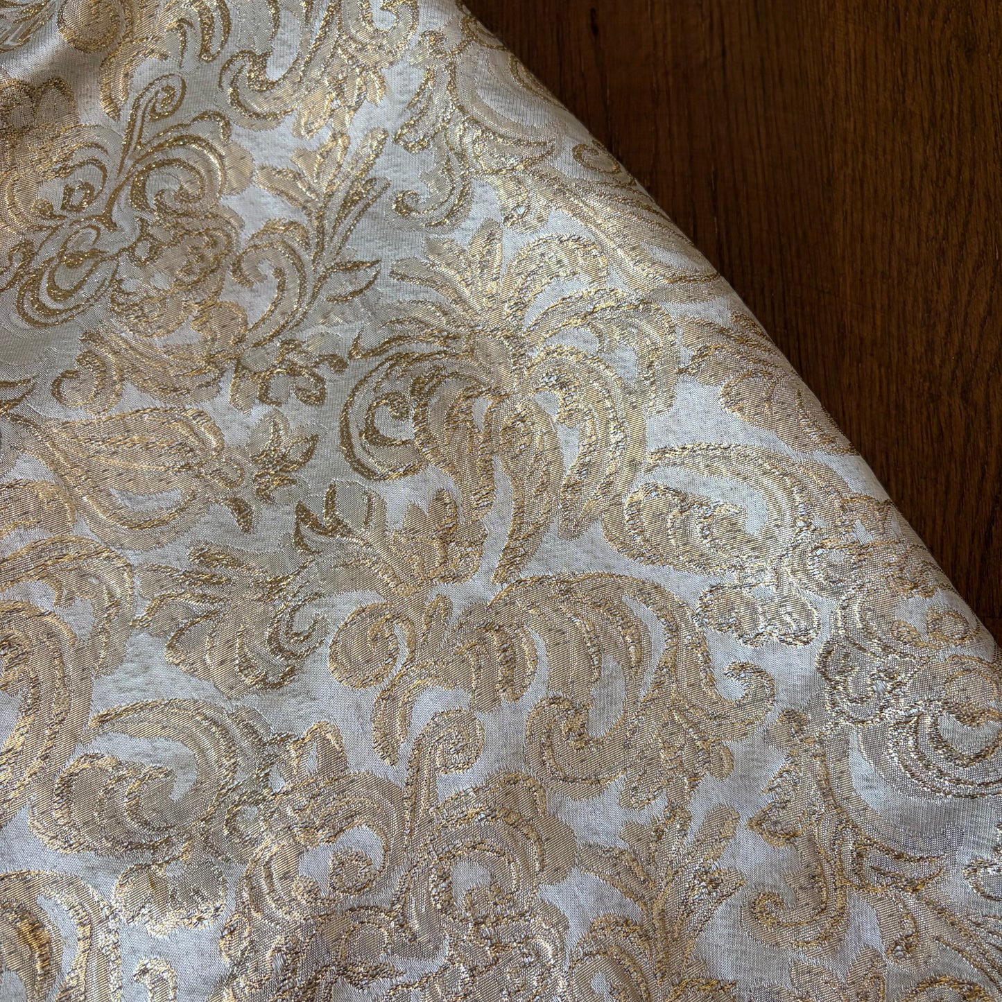 Mid-century Vintage Brocade Formal Embellished Evening Skirt - 30 Inch Waist / UK 10