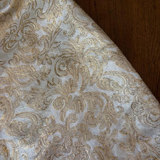 Mid-century Vintage Brocade Formal Embellished Evening Skirt - 30 Inch Waist / UK 10