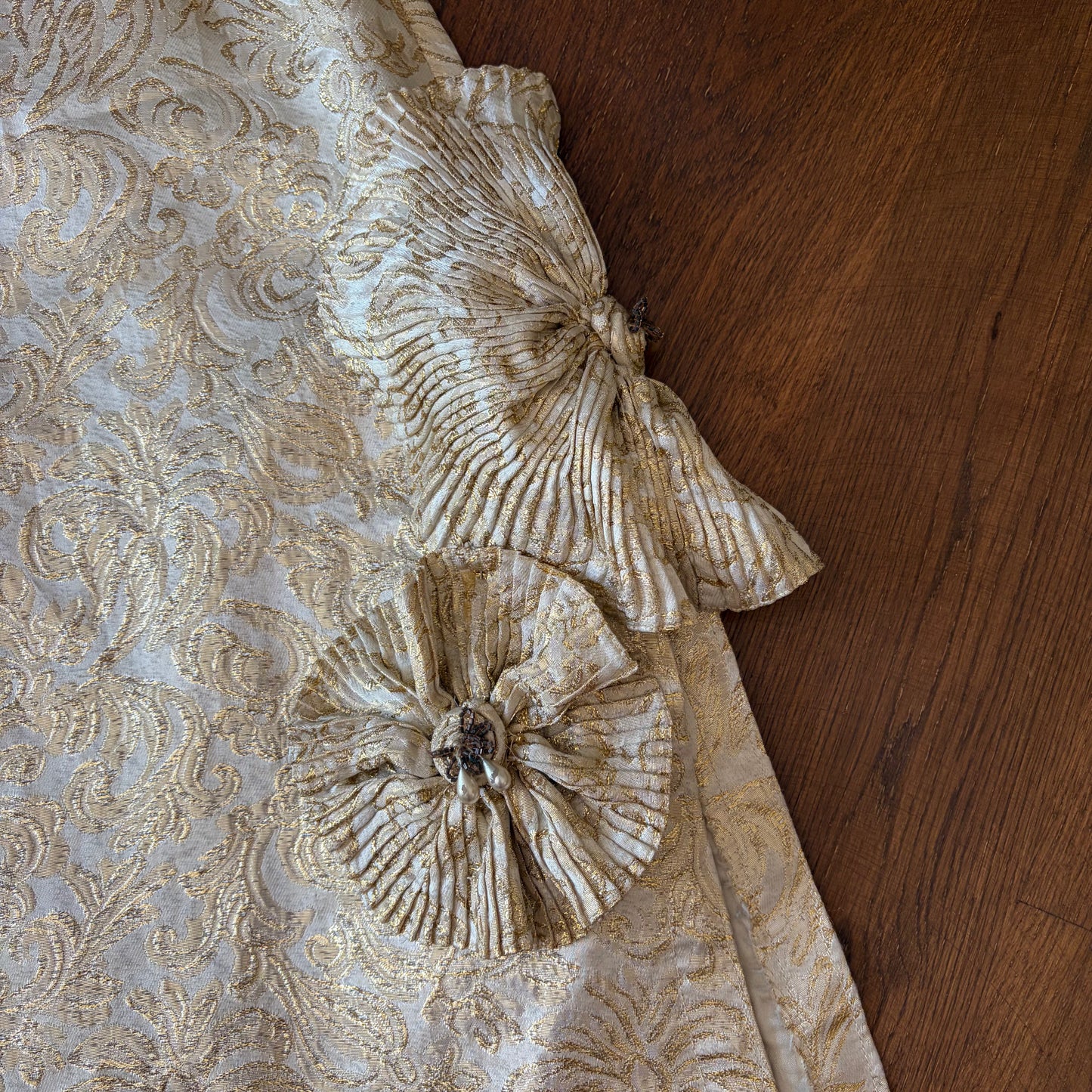 Mid-century Vintage Brocade Formal Embellished Evening Skirt - 30 Inch Waist / UK 10