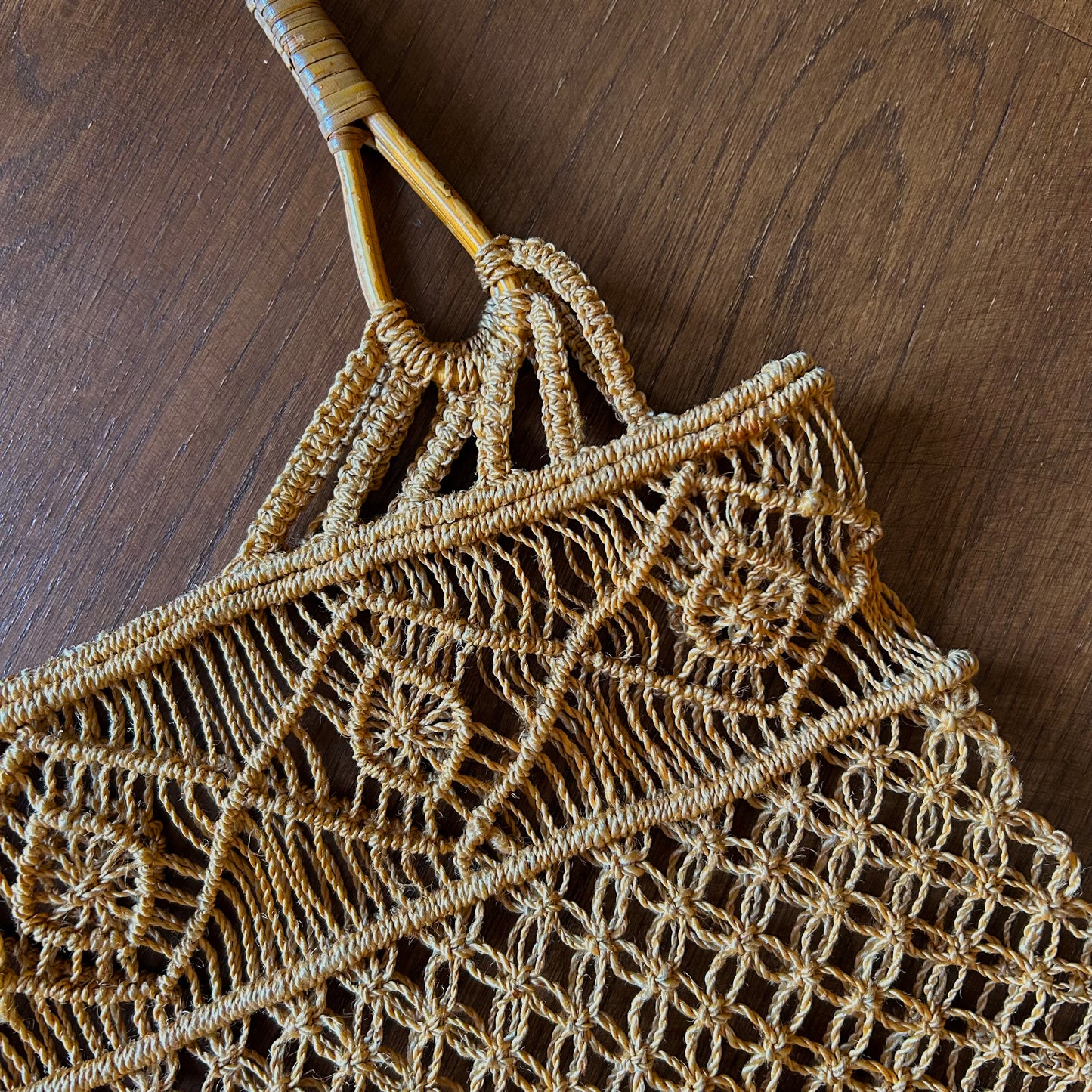1970's Macrame Tote Bag - Vintage Piece