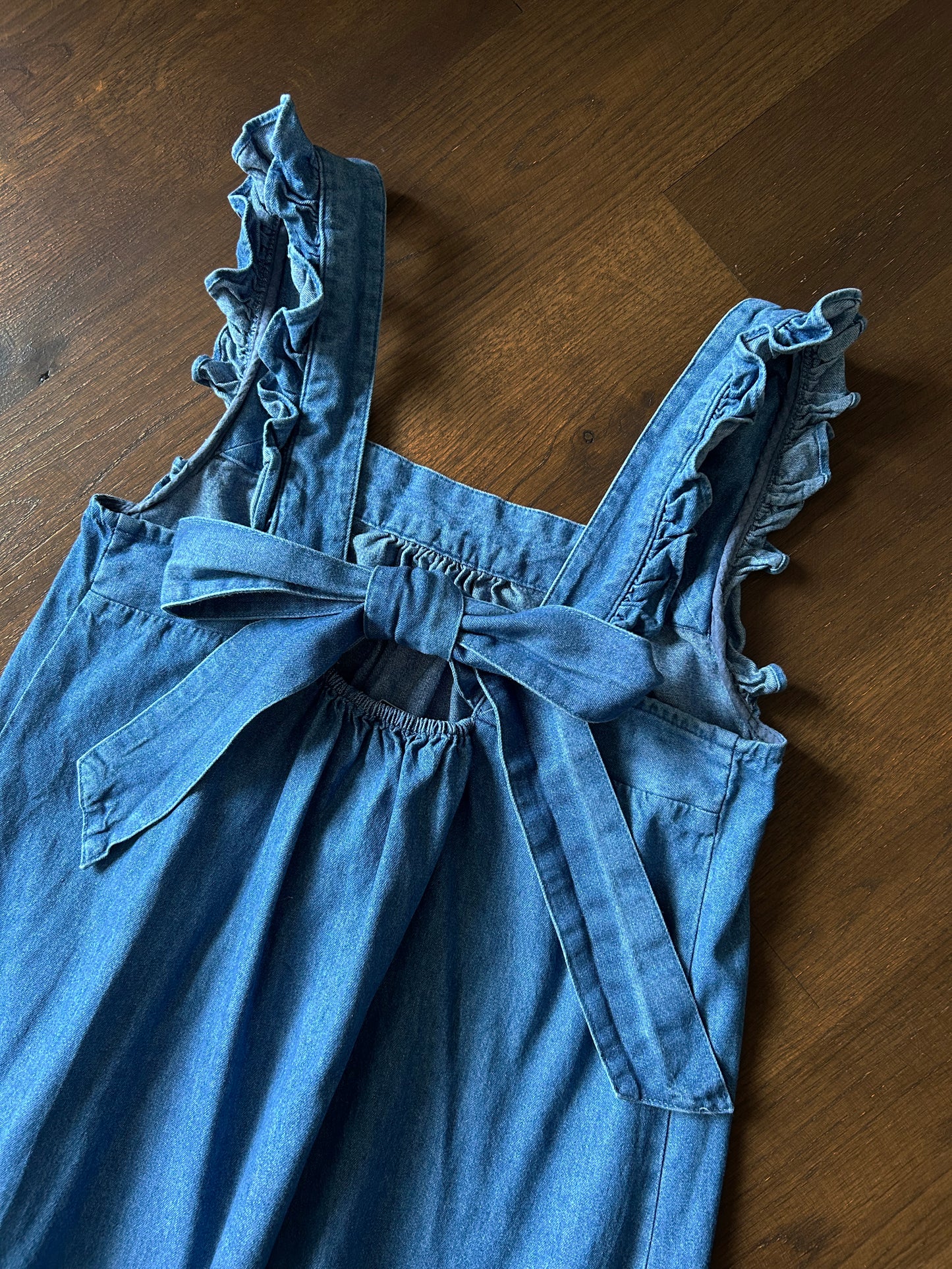 Whistles Flounce Hem, Soft Denim Maxi Dress - Uk 8